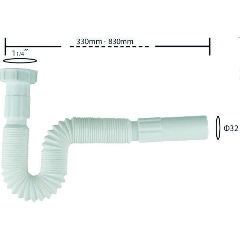SPK-ΣΙΦΩΝΙ ΣΠΙΡΑΛ 11/4"xΦ32 ΜΕ ΠΛΑΣΤ. ΠΑΞΙΜΑΔΙ & ΠΛΑΣΤ. ΟΥΡΑ