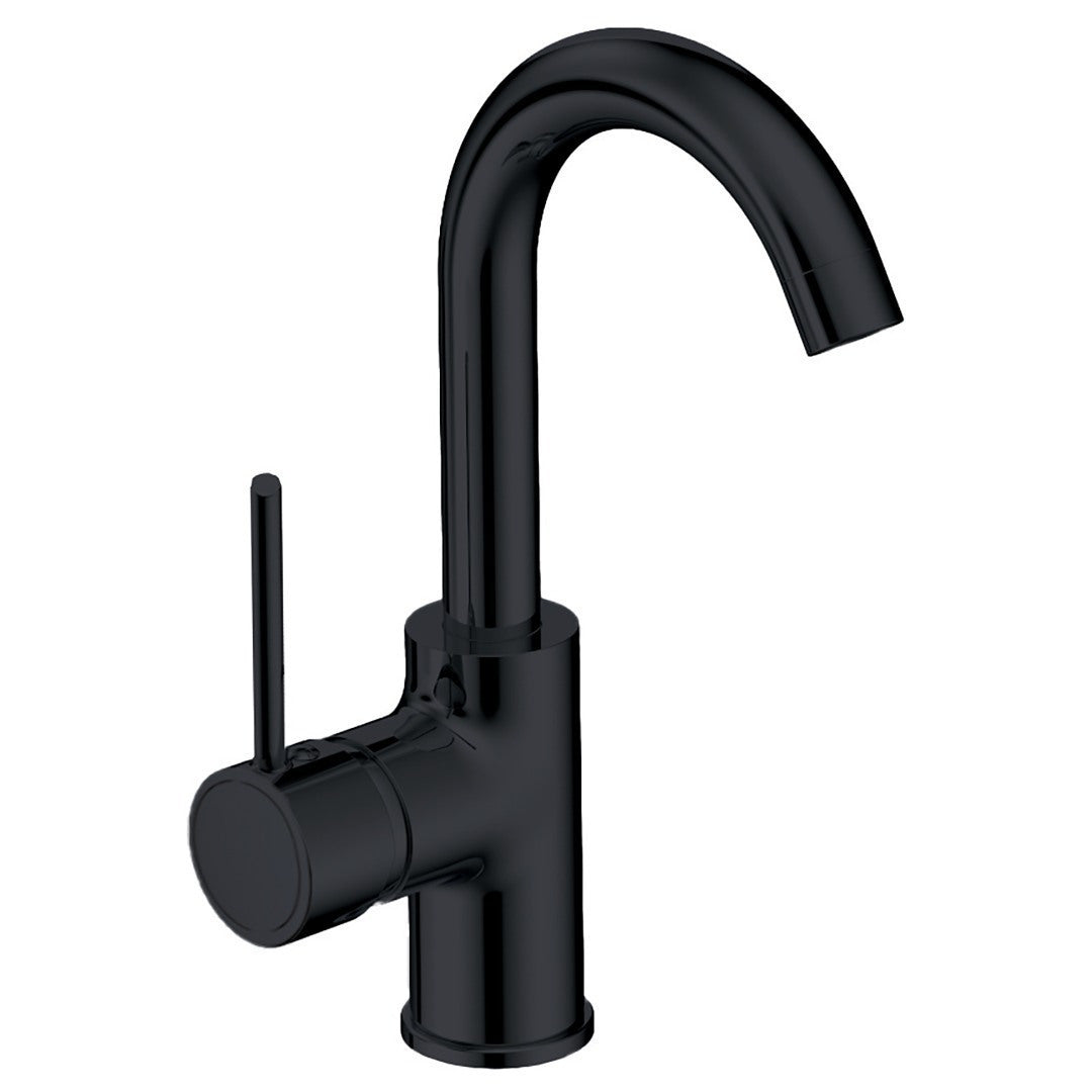 Μπαταρία νιπτήρα αναμεικτική ψηλή Μαύρη INTERFLEX SMART-DOT με βαλβίδα