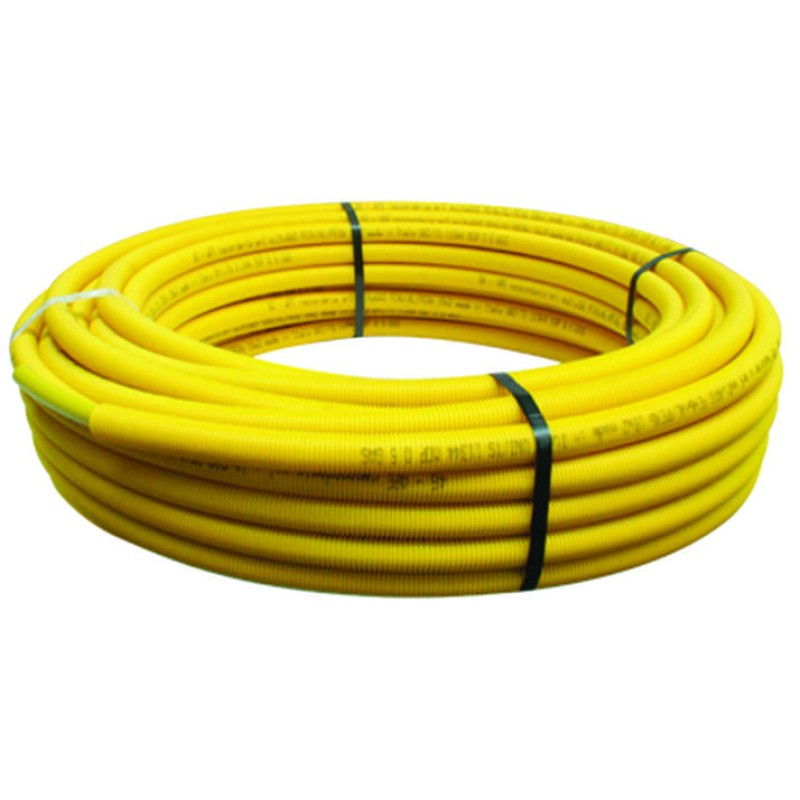 ΣΩΛ. 32x3.0 AL PEX GAS ΜΕ ΣΠΙΡΑΛ ΚΙΤΡΙΝΟ (25mt)