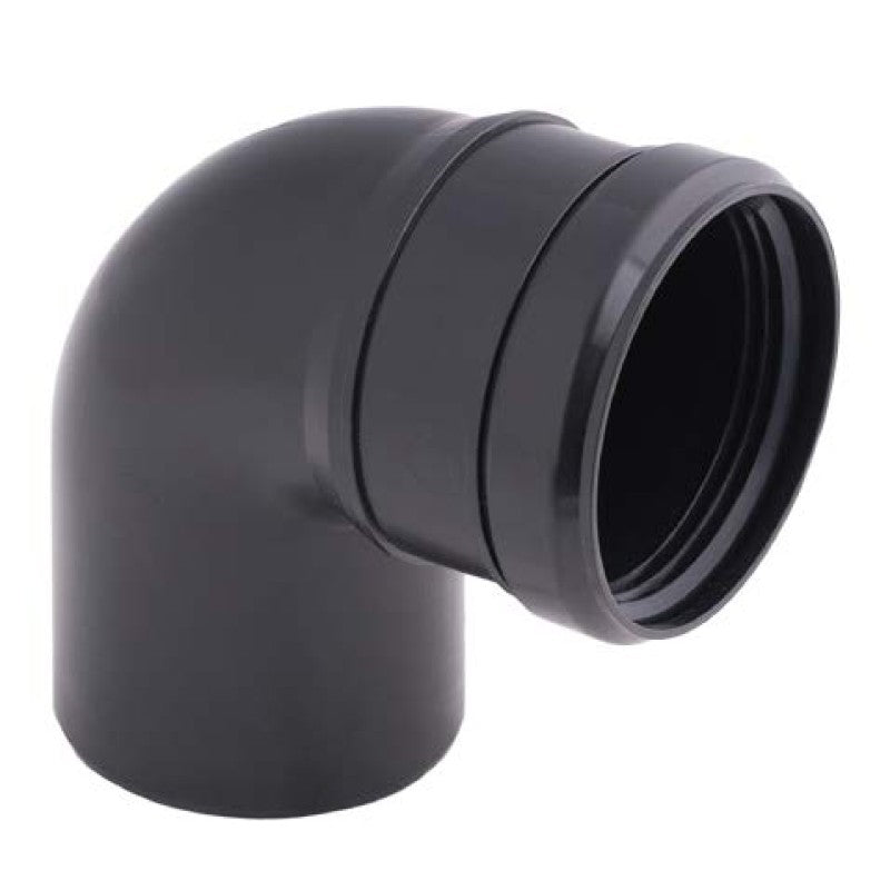 ATI-ΚΑΜΠΥΛΗ PP Φ80 90° ΜΑΥΡΗ