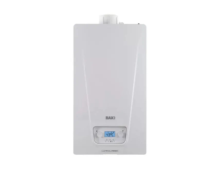 BAXI Luna Classic 24 Επιτοίχιος λέβητας αερίου συμπύκνωσης με καμιναδα 75εκ. και γωνια 90ο