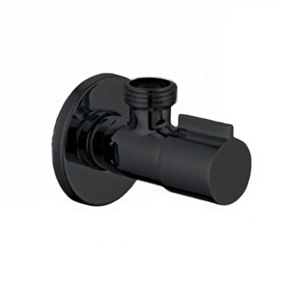 Διακόπτης γωνιακός μαύρος μισόστροφος INTERFLEX