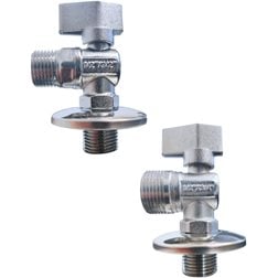 HYDROSFER ΓΩΝΙΑΚΟΣ ΣΦΑΙΡΙΚΟΣ ΔΙΑΚΟΠΤΗΣ 1/2Χ1/2'' ΜΕ ΜΑΚΡΥΑ ΒΟΛΤΑ (made in ITALY)