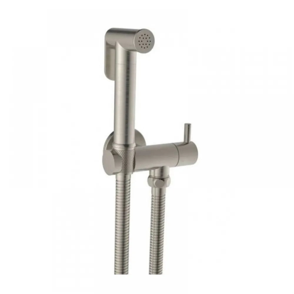 Σετ διακόπτη μπιντέ brushed nickel ROUND INTERFLEX ΜΟΝΟ ΚΡΥΟ